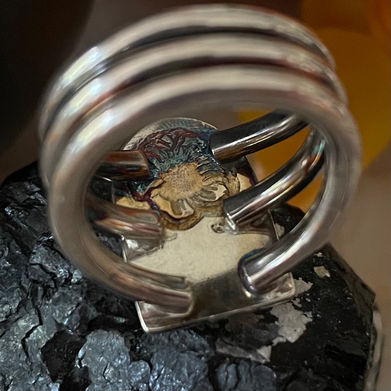 Black Star Diaopside Tombstone Ring