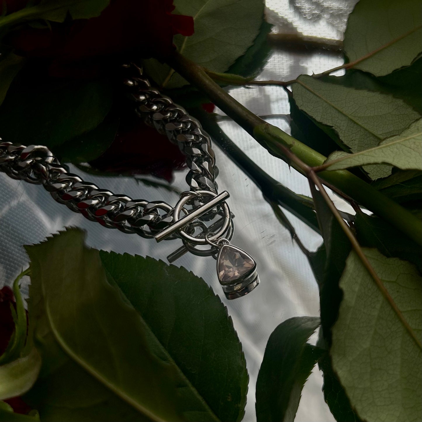 Pink Roses Choker