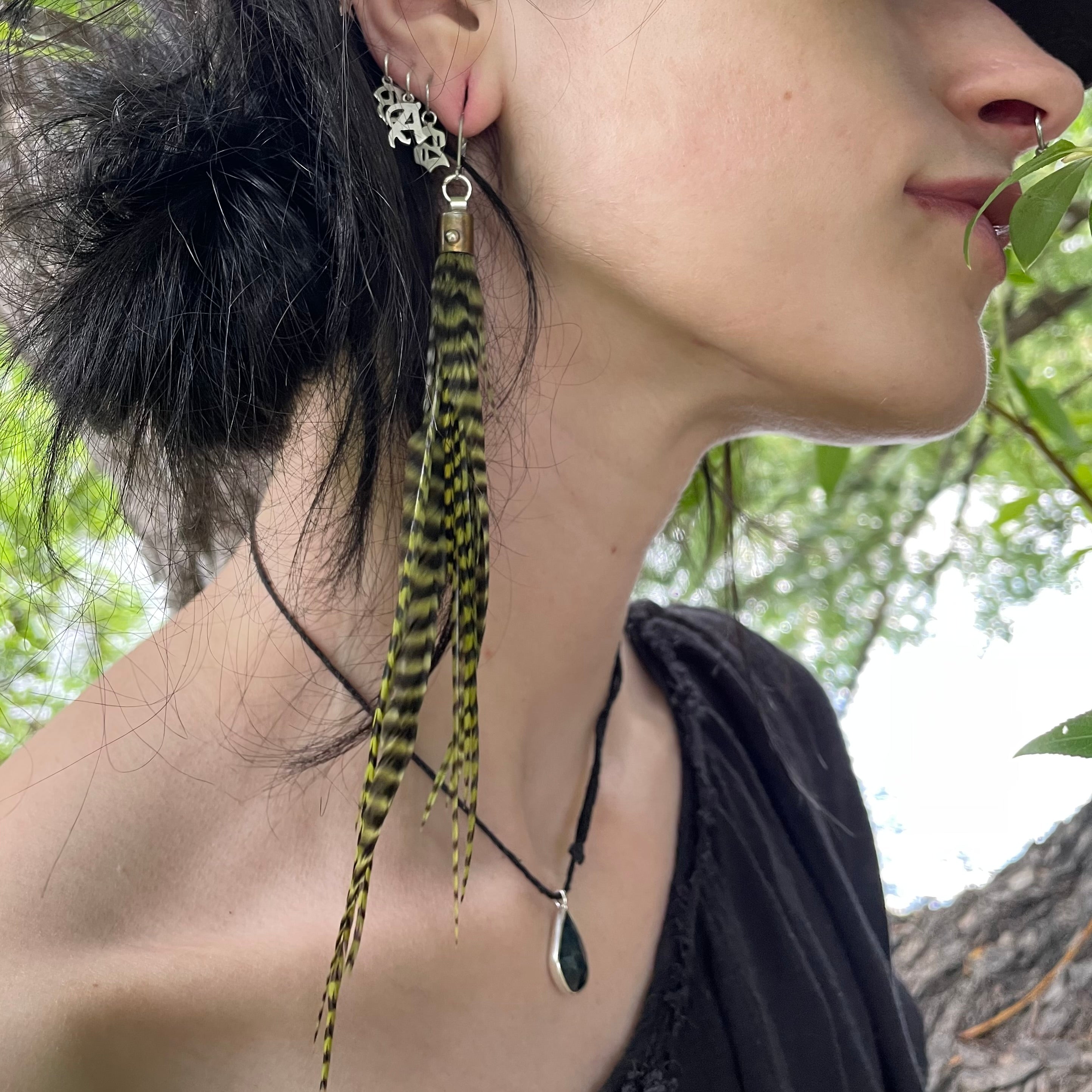 Buy Salty Alpha Feather Earrings 1 Sideearrings for menear ringing for  menear studs for menmen earringstuds for menmens jewelleryearring for  menStainless Steel at Amazonin