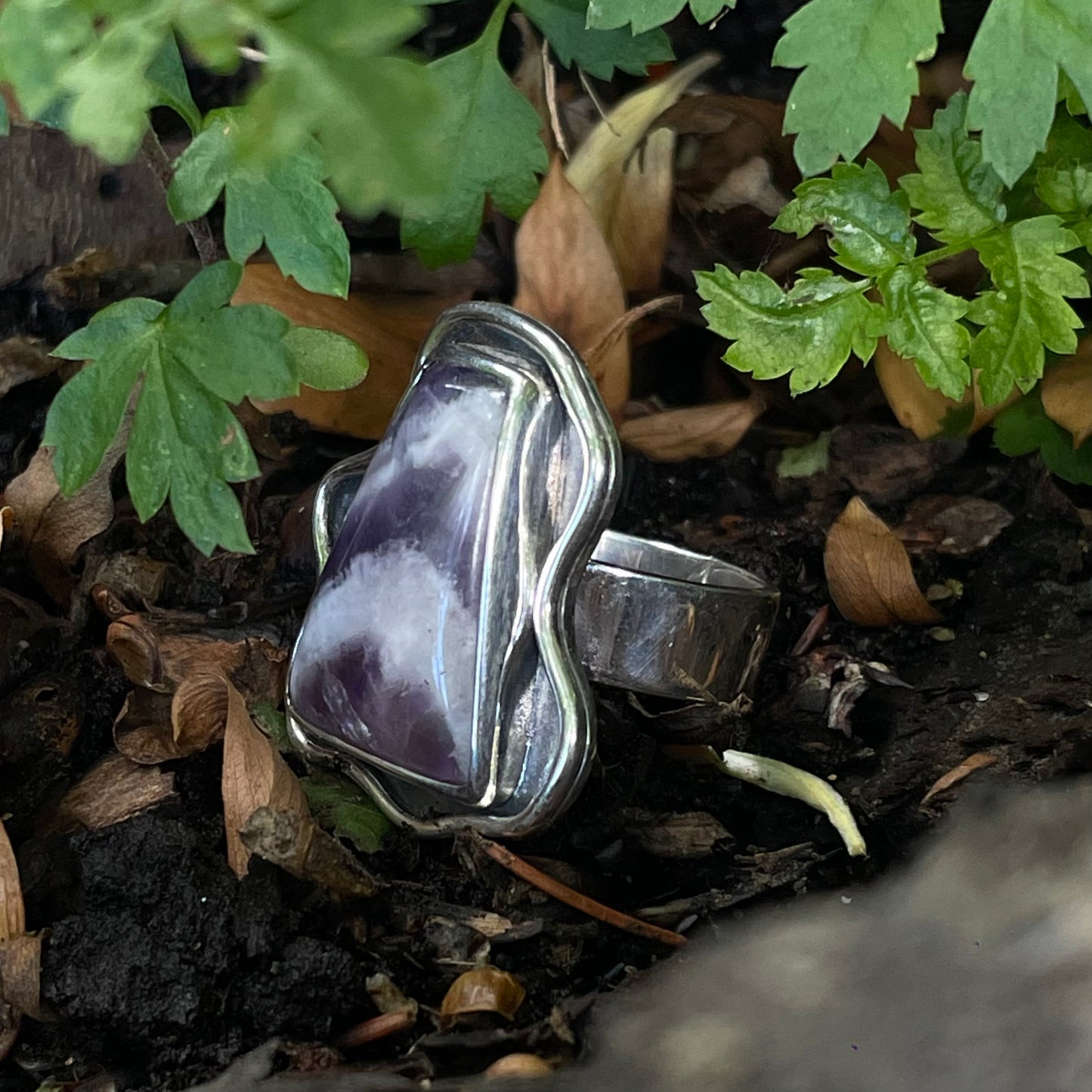 Abstract Amethyst Satement